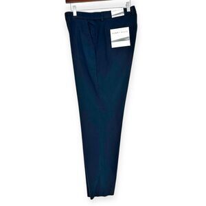 Perry Ellis NWT Premium Stretch Slim Fit Flat Front Dress‎ Pants 36W x 29L Navy